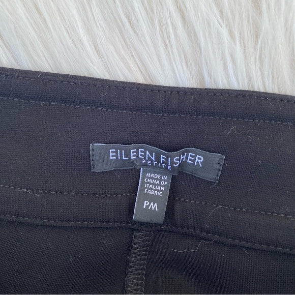 Eileen Fisher tapered ankle black pants petite medium - Picture 2 of 3